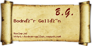 Bodnár Gellén névjegykártya